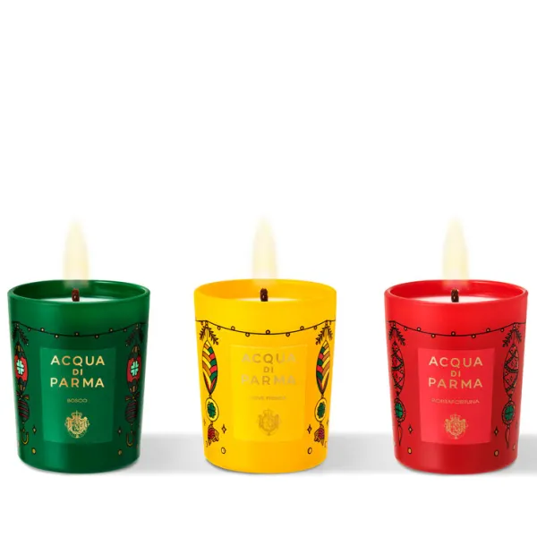 Online Holiday Candle Trio | Parmas Vatten Italienska Ogonblick