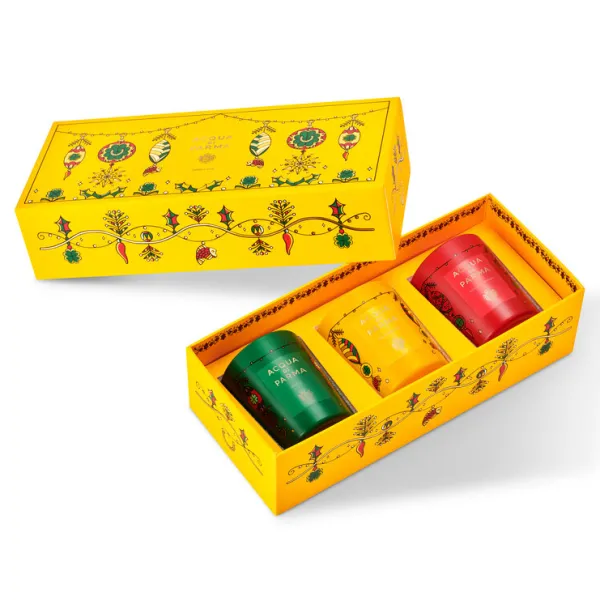 Online Holiday Candle Trio | Parmas Vatten Italienska Ogonblick